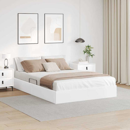 vidaXL Storage Bed with Storage Pure White 137 x 190 cm Faux leather
