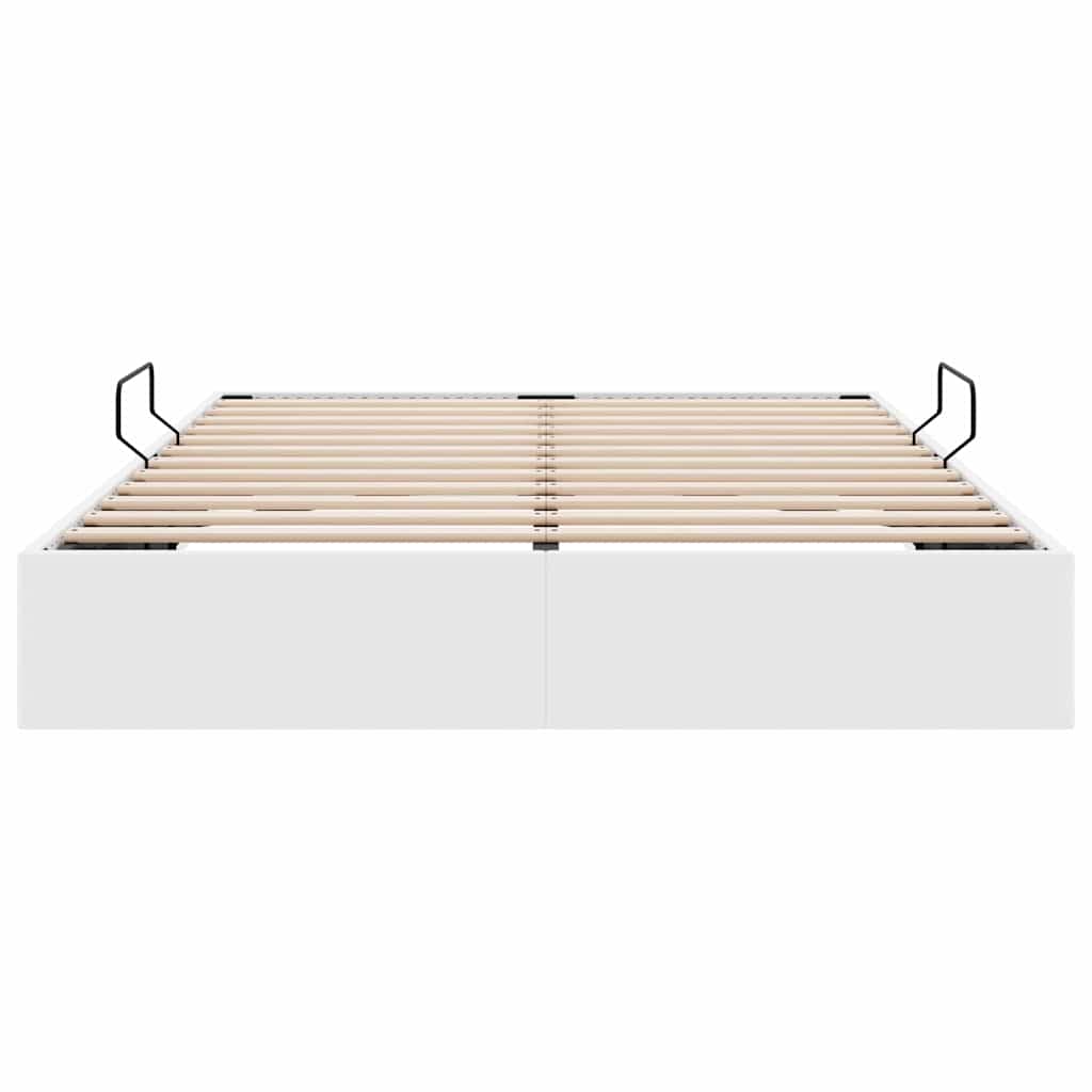 vidaXL Storage Bed with Storage Pure White 137 x 190 cm Faux leather