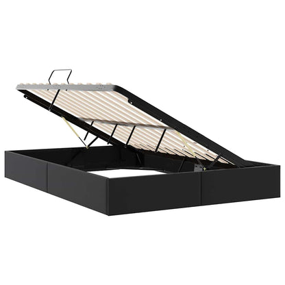 vidaXL Storage Bed with Storage Black 153 x 203 cm Faux leather