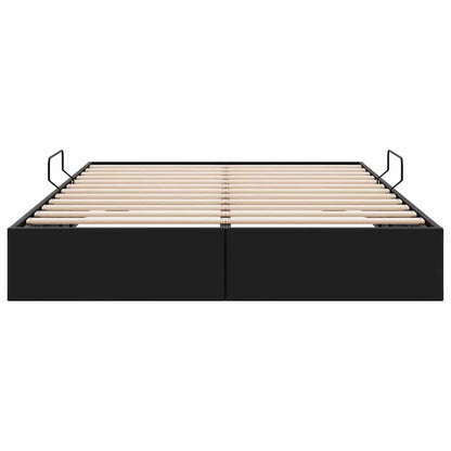 vidaXL Storage Bed with Storage Black 153 x 203 cm Faux leather
