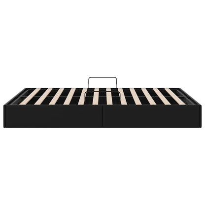 vidaXL Storage Bed with Storage Black 153 x 203 cm Faux leather