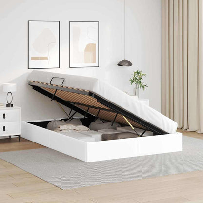 vidaXL Storage Bed with Storage Pure White 153 x 203 cm Faux leather