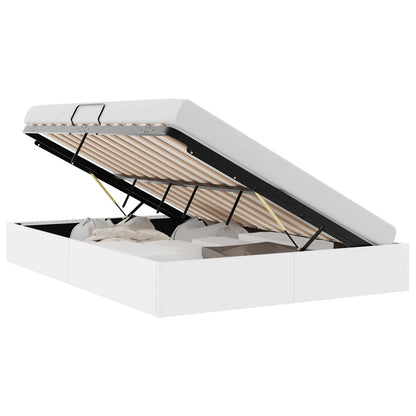 vidaXL Storage Bed with Storage Pure White 153 x 203 cm Faux leather