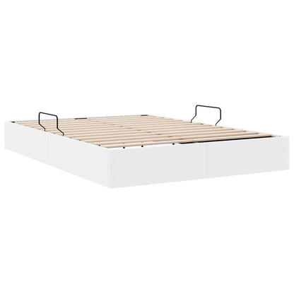 vidaXL Storage Bed with Storage Pure White 153 x 203 cm Faux leather