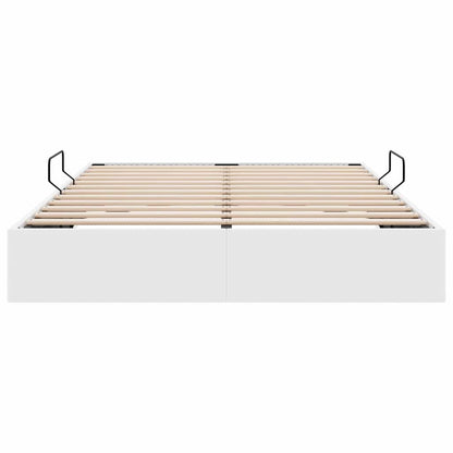 vidaXL Storage Bed with Storage Pure White 153 x 203 cm Faux leather