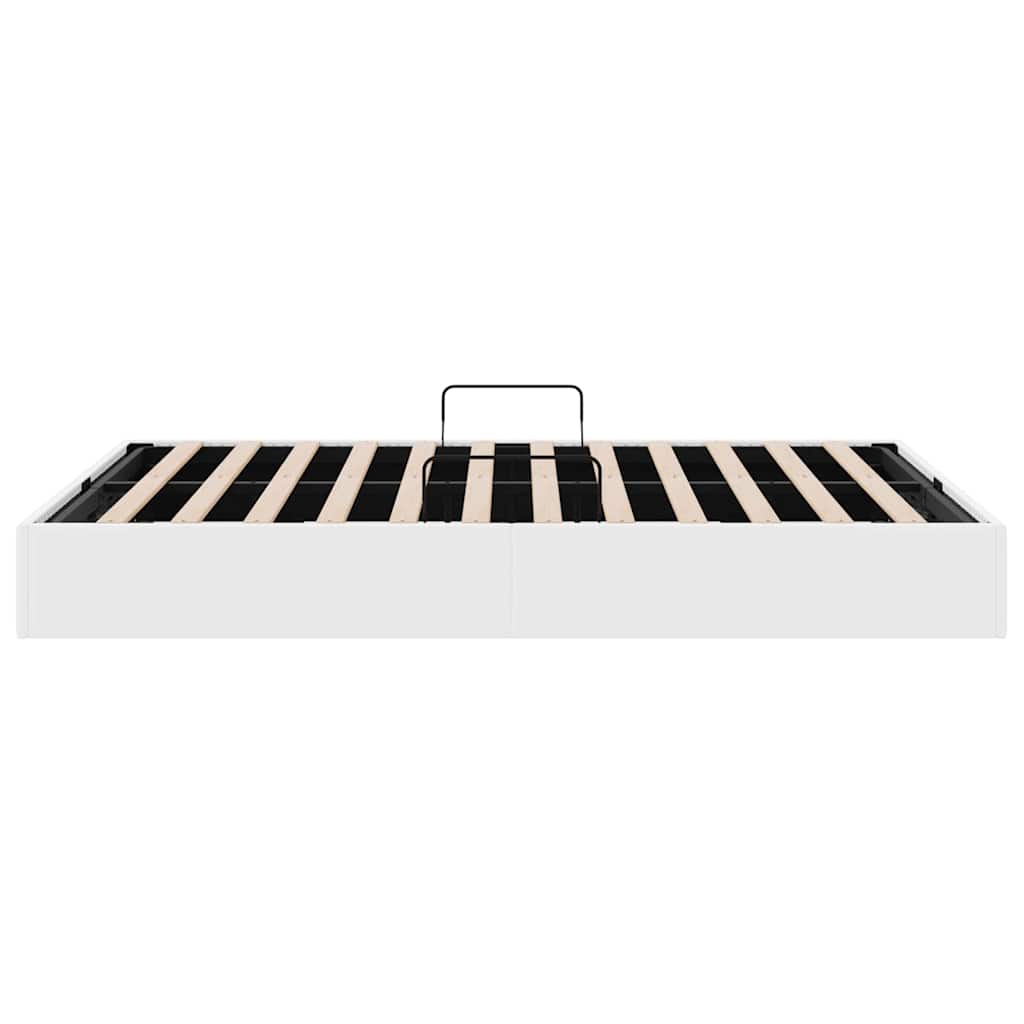 vidaXL Storage Bed with Storage Pure White 153 x 203 cm Faux leather