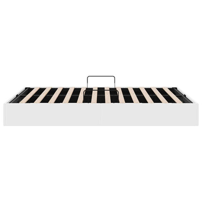 vidaXL Storage Bed with Storage Pure White 153 x 203 cm Faux leather