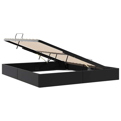 vidaXL Storage Bed with Storage Black 193 x 203 cm Faux leather