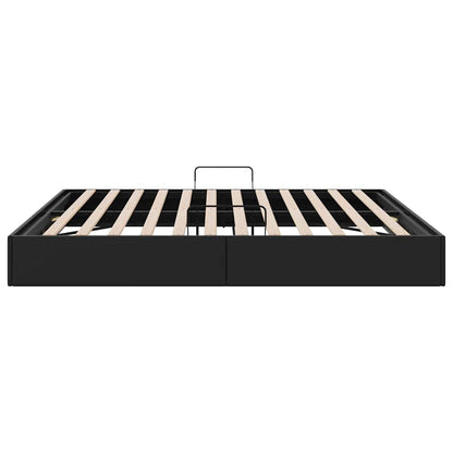 vidaXL Storage Bed with Storage Black 193 x 203 cm Faux leather