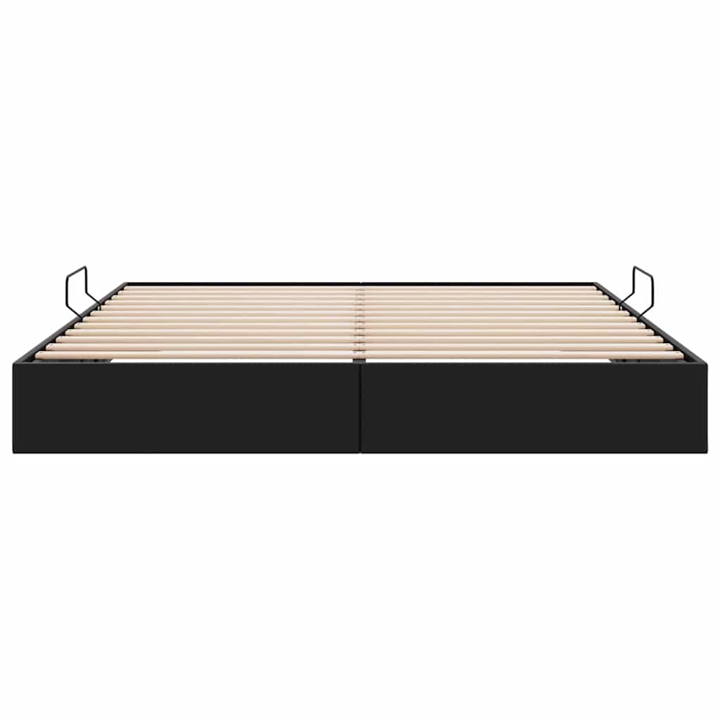 vidaXL Storage Bed with Storage Black 183 x 213 cm Faux leather