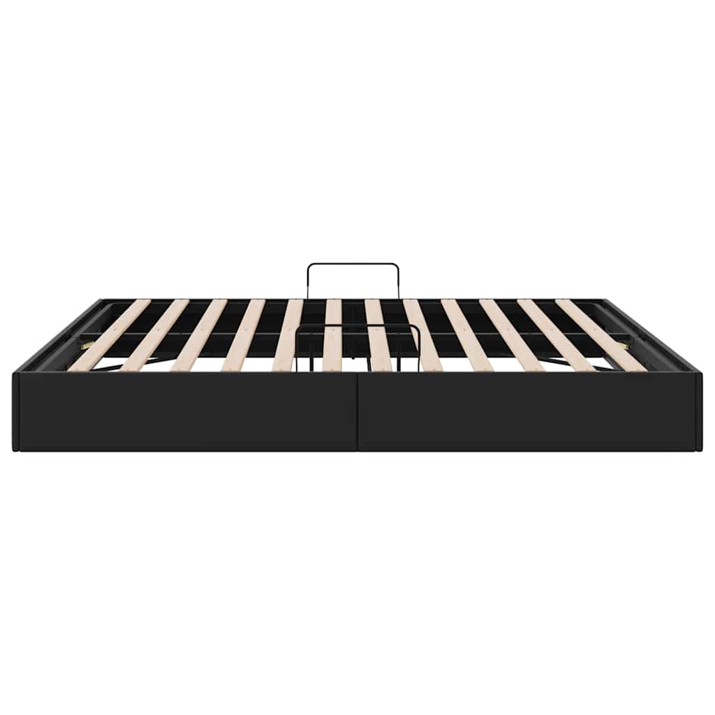 vidaXL Storage Bed with Storage Black 183 x 213 cm Faux leather