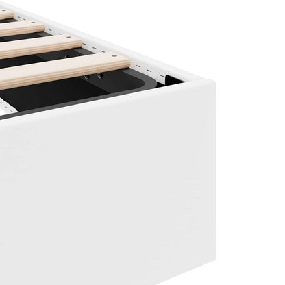 vidaXL Storage Bed with Mattress Pure White 183 x 213 cm Faux leather