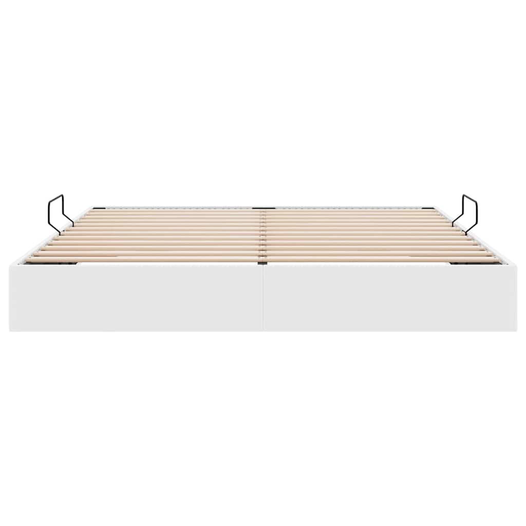vidaXL Storage Bed with Mattress Pure White 183 x 213 cm Faux leather