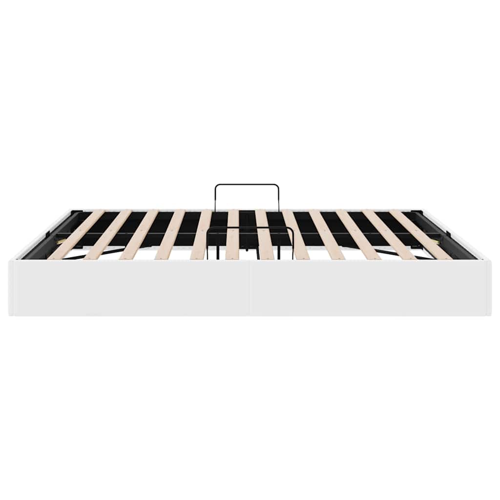 vidaXL Storage Bed with Mattress Pure White 183 x 213 cm Faux leather