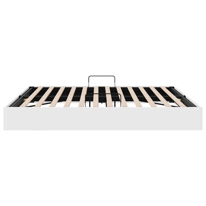 vidaXL Storage Bed with Mattress Pure White 183 x 213 cm Faux leather