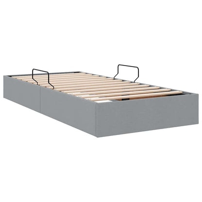 vidaXL Storage Bed with Storage Light Grey 90 x 190 cm Fabric