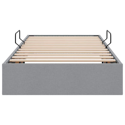 vidaXL Storage Bed with Storage Light Grey 90 x 190 cm Fabric