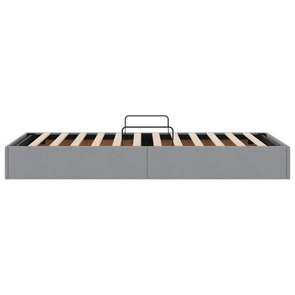 vidaXL Storage Bed with Storage Light Grey 90 x 190 cm Fabric