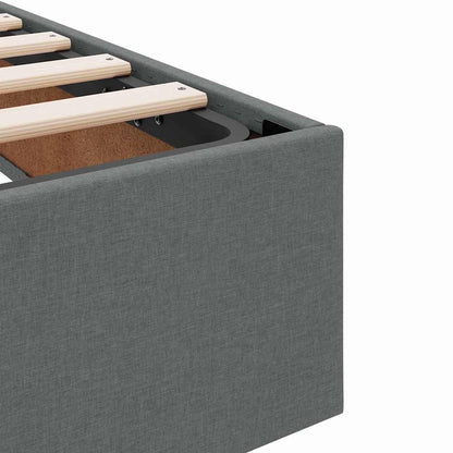 vidaXL Storage Bed with Storage Dark Grey 90 x 190 cm Fabric