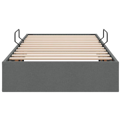 vidaXL Storage Bed with Storage Dark Grey 90 x 190 cm Fabric