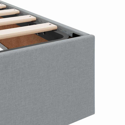 vidaXL Storage Bed with Headboard Light Grey 180 x 200 cm Fabric