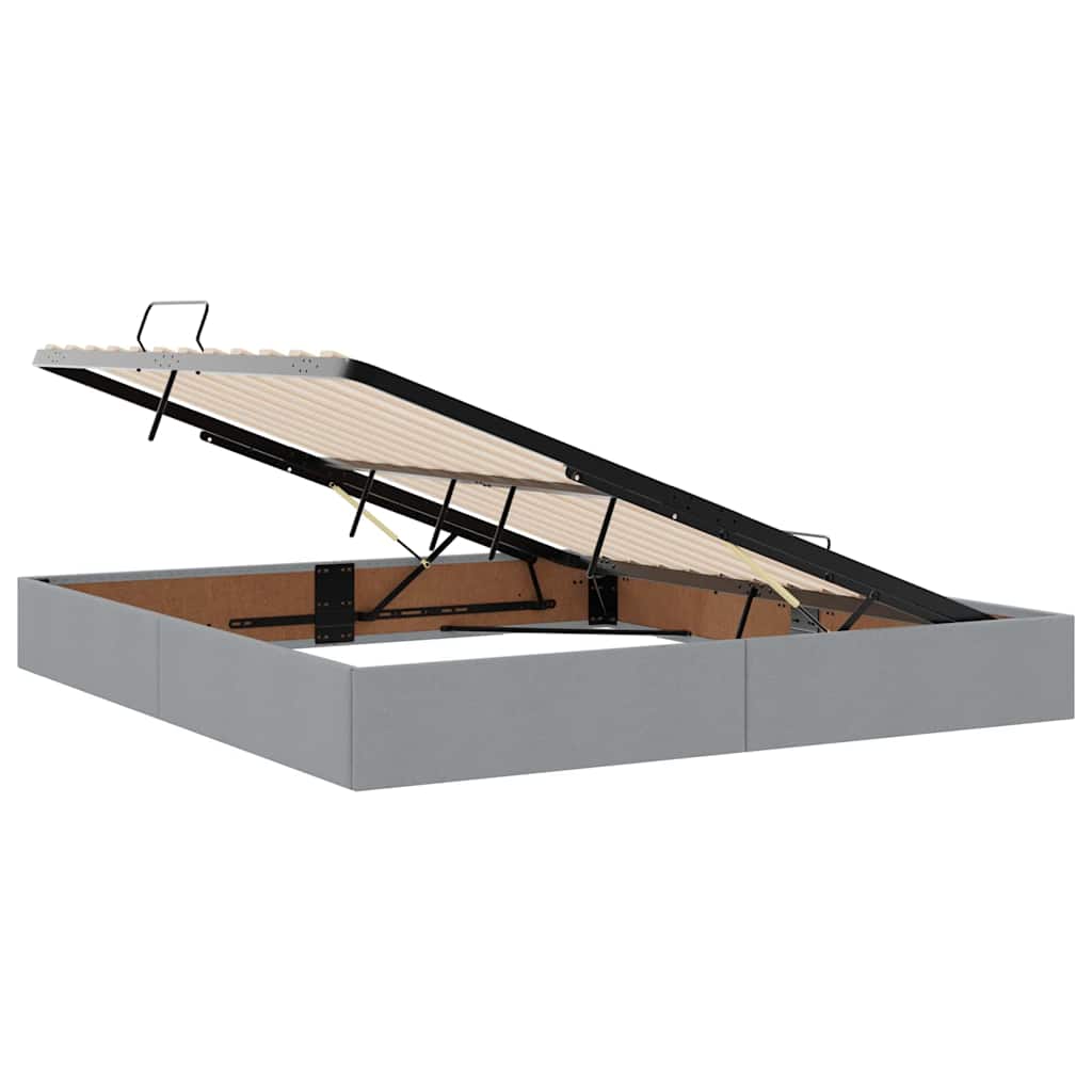 vidaXL Storage Bed with Headboard Light Grey 180 x 200 cm Fabric