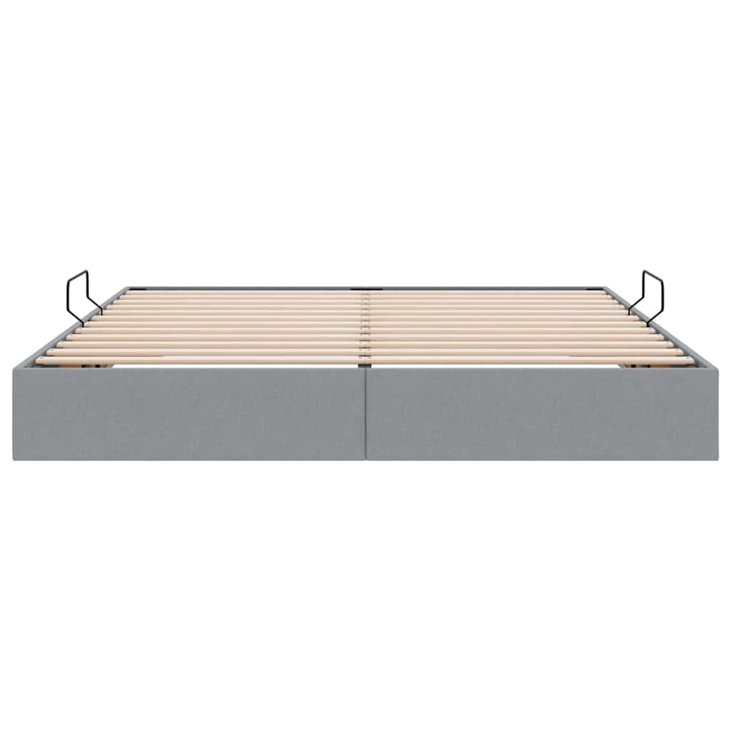 vidaXL Storage Bed with Headboard Light Grey 180 x 200 cm Fabric
