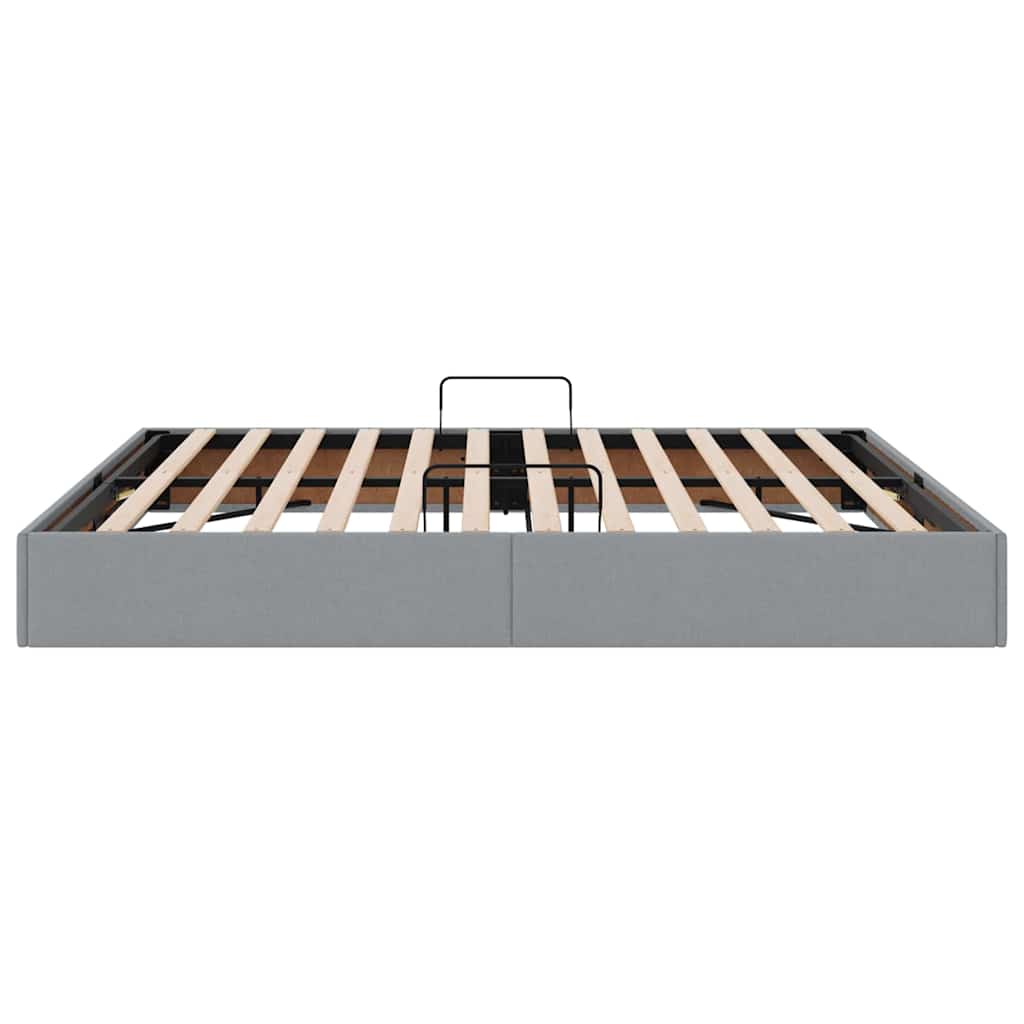 vidaXL Storage Bed with Headboard Light Grey 180 x 200 cm Fabric
