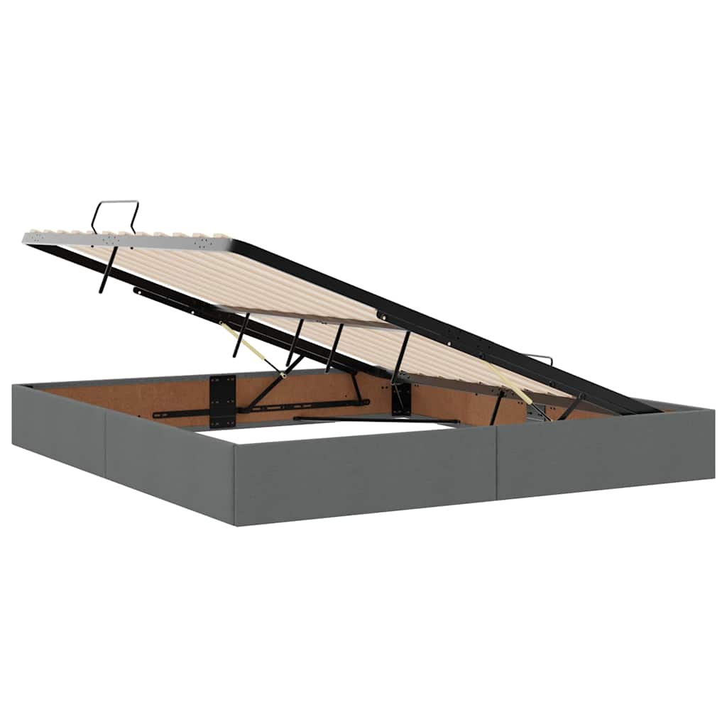 vidaXL Storage Bed with Storage Dark Grey 180 x 200 cm Fabric