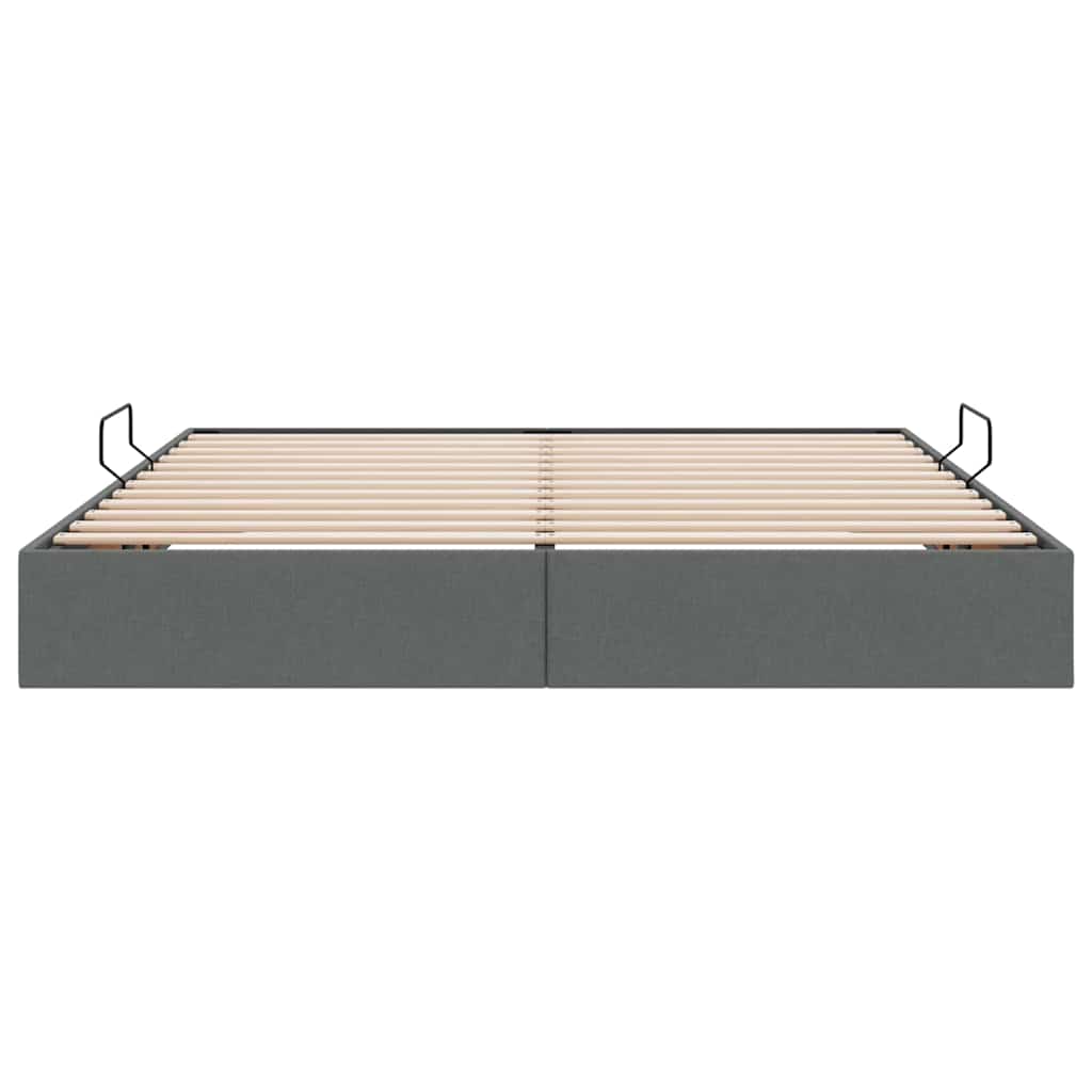 vidaXL Storage Bed with Storage Dark Grey 180 x 200 cm Fabric