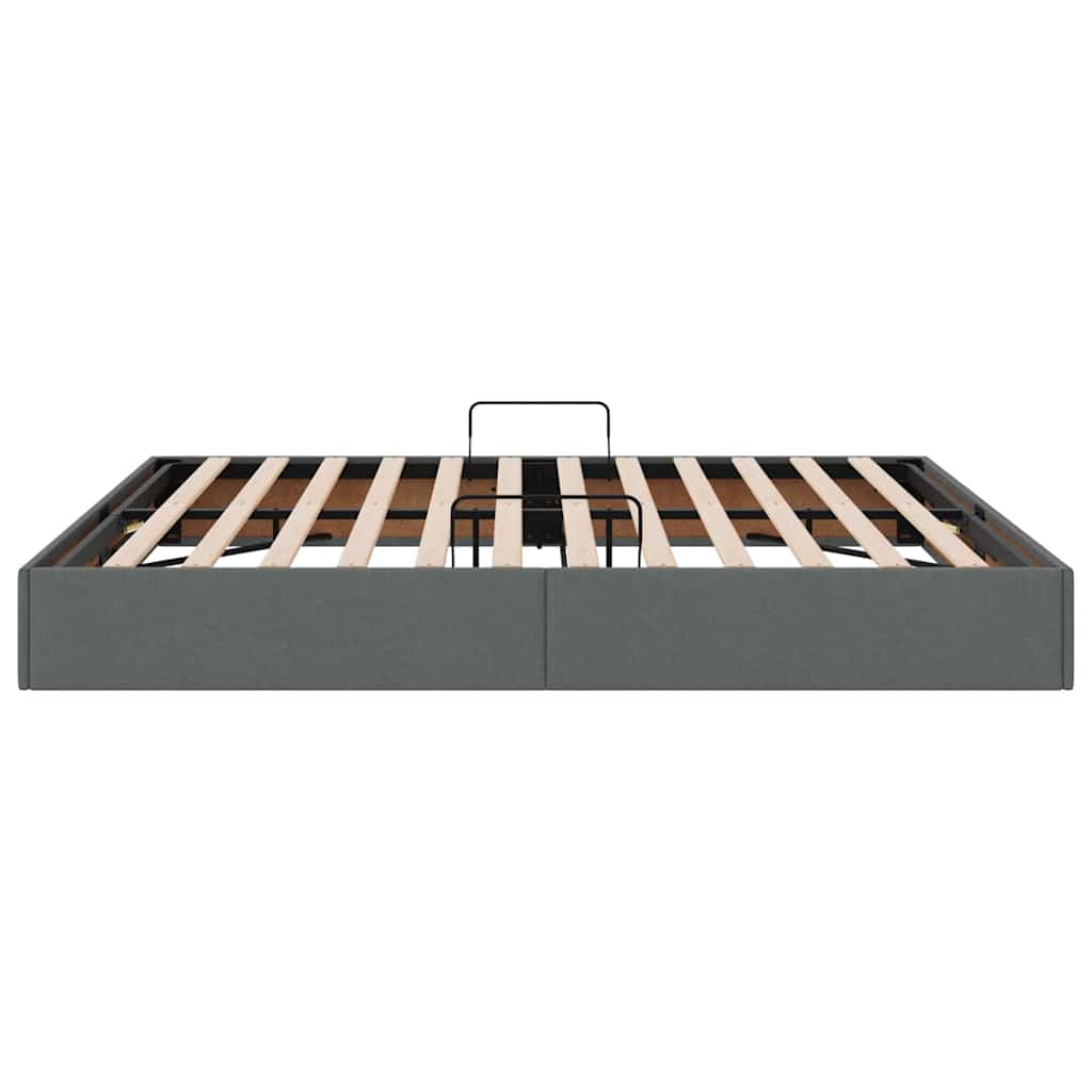 vidaXL Storage Bed with Storage Dark Grey 180 x 200 cm Fabric