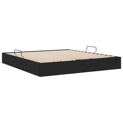 vidaXL Storage Bed with Storage Black 180 x 200 cm Fabric