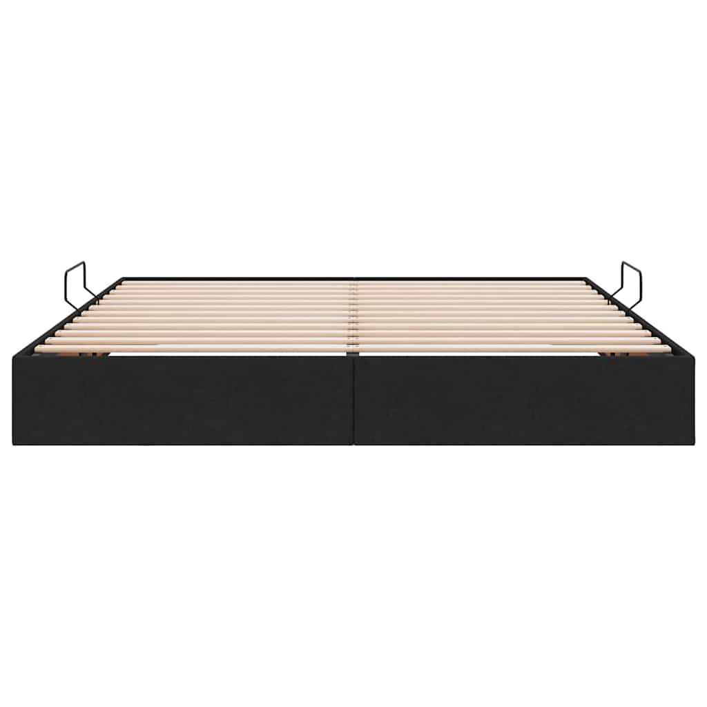 vidaXL Storage Bed with Storage Black 180 x 200 cm Fabric