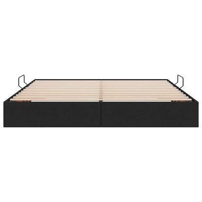 vidaXL Storage Bed with Storage Black 180 x 200 cm Fabric