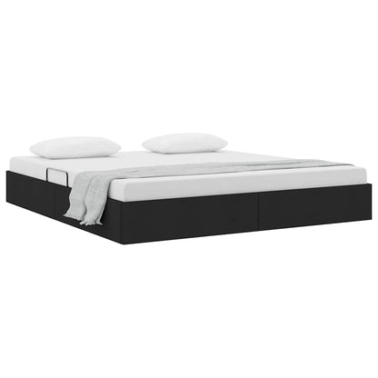 vidaXL Storage Bed with Storage Black 180 x 200 cm Fabric
