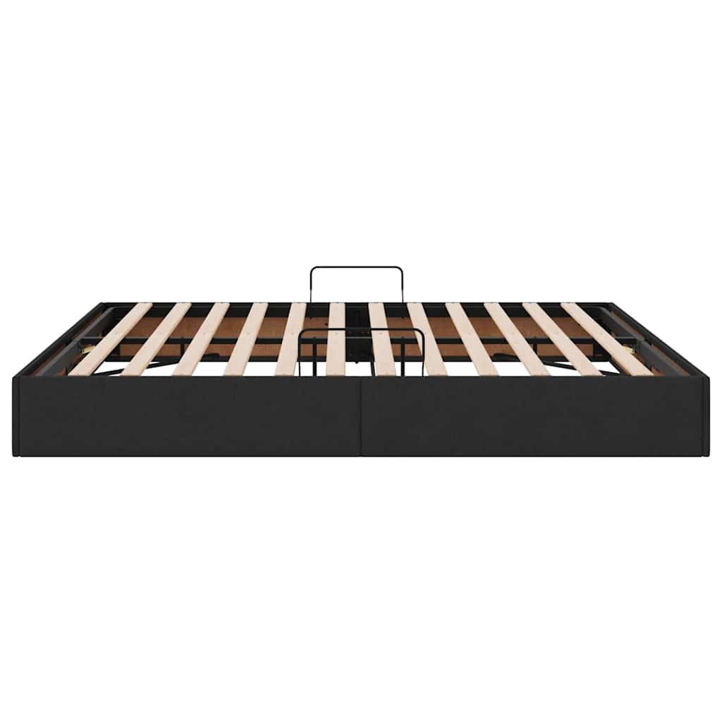 vidaXL Storage Bed with Storage Black 180 x 200 cm Fabric