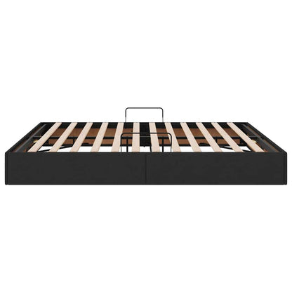 vidaXL Storage Bed with Storage Black 180 x 200 cm Fabric