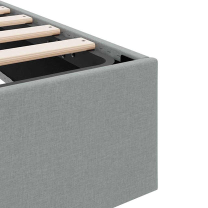 vidaXL Storage Bed with Mattress Light Grey 203 x 100 cm Fabric
