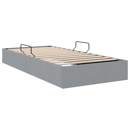 vidaXL Storage Bed with Mattress Light Grey 203 x 100 cm Fabric