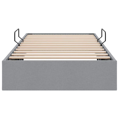 vidaXL Storage Bed with Mattress Light Grey 203 x 100 cm Fabric