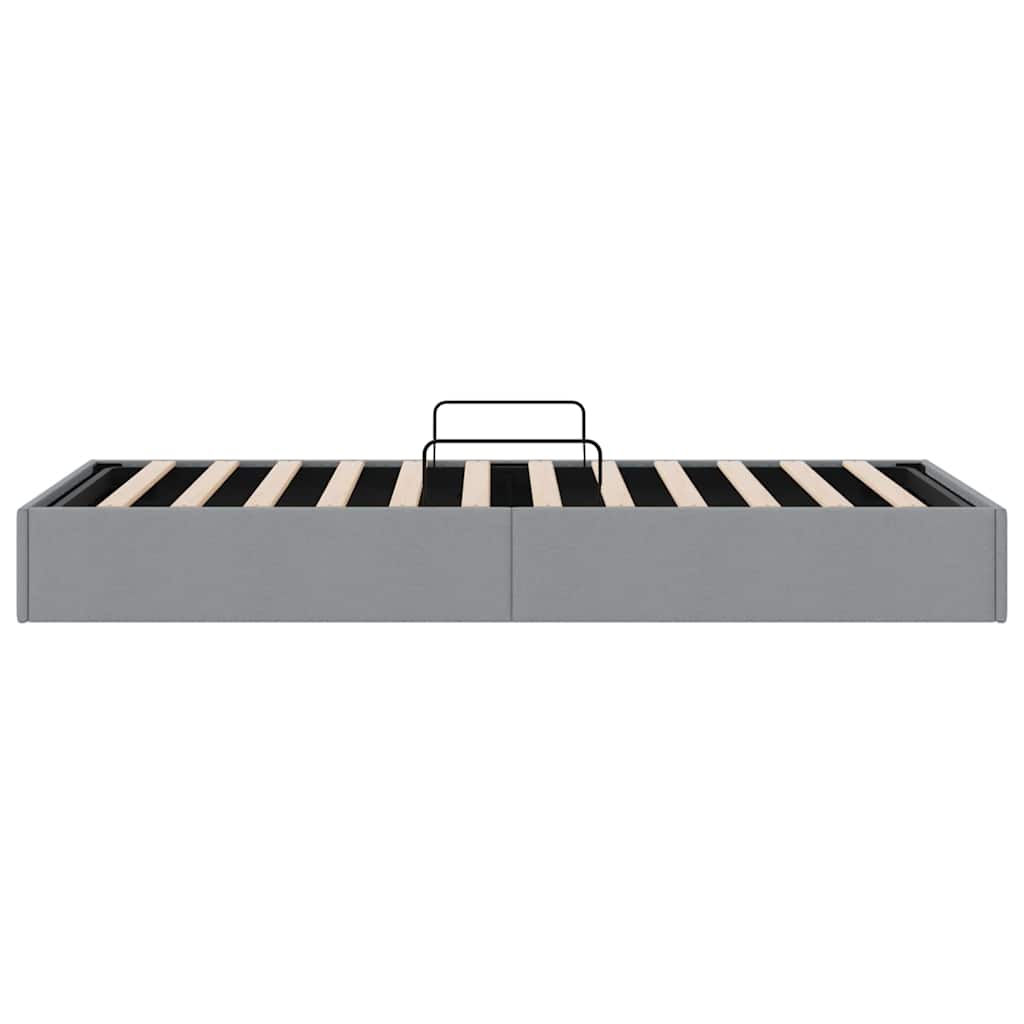 vidaXL Storage Bed with Mattress Light Grey 203 x 100 cm Fabric