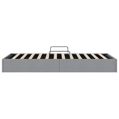 vidaXL Storage Bed with Mattress Light Grey 203 x 100 cm Fabric