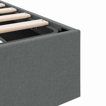 vidaXL Storage Bed with Mattress Dark Grey 203 x 100 cm Fabric