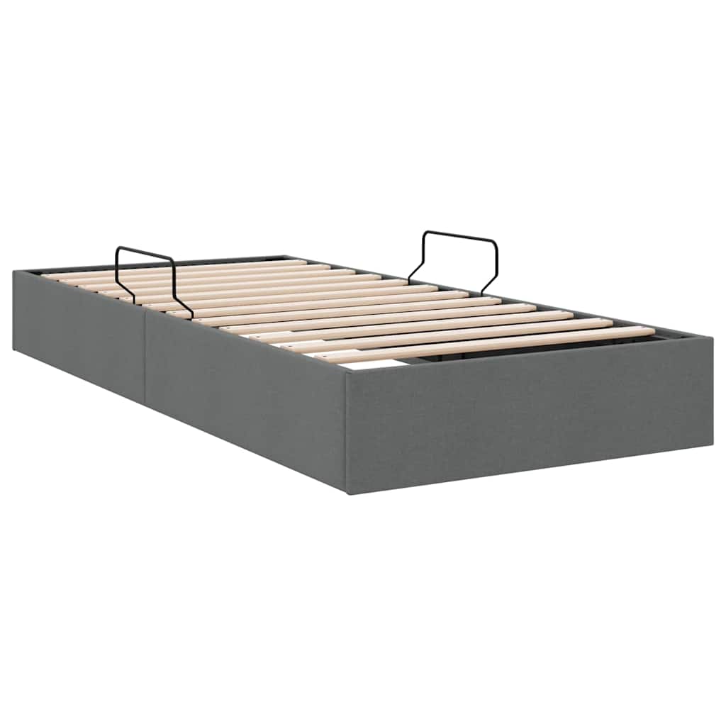 vidaXL Storage Bed with Mattress Dark Grey 203 x 100 cm Fabric