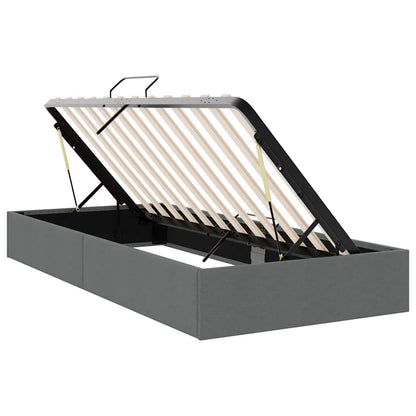 vidaXL Storage Bed with Mattress Dark Grey 203 x 100 cm Fabric