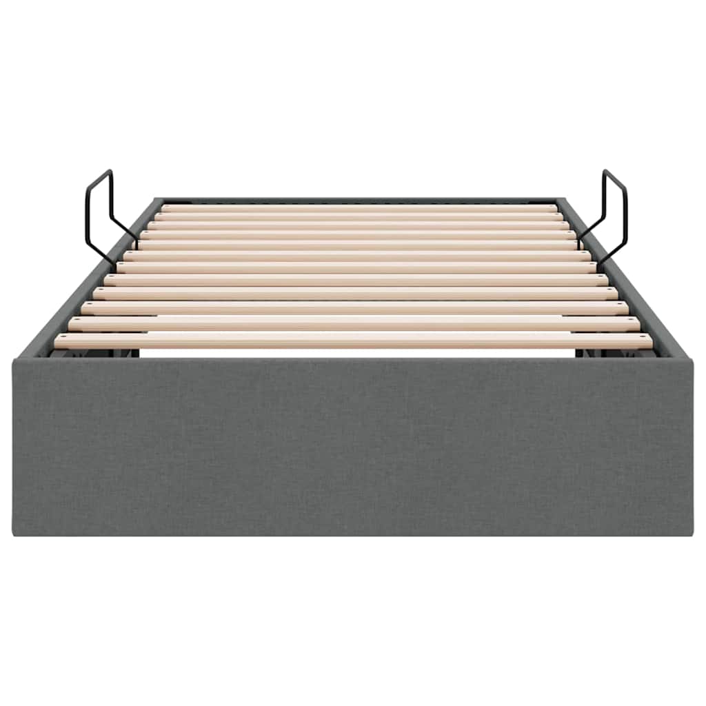 vidaXL Storage Bed with Mattress Dark Grey 203 x 100 cm Fabric