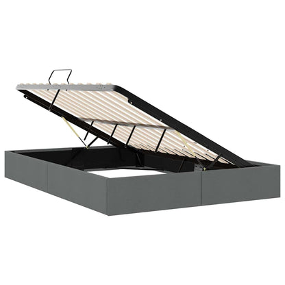 vidaXL Storage Bed with Storage Dark Grey 153 x 203 cm Fabric