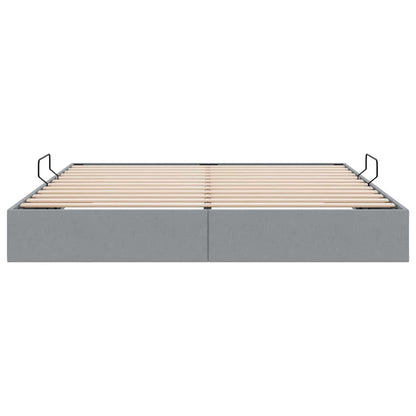vidaXL Storage Bed with Storage Light Grey 193 x 203 cm Fabric