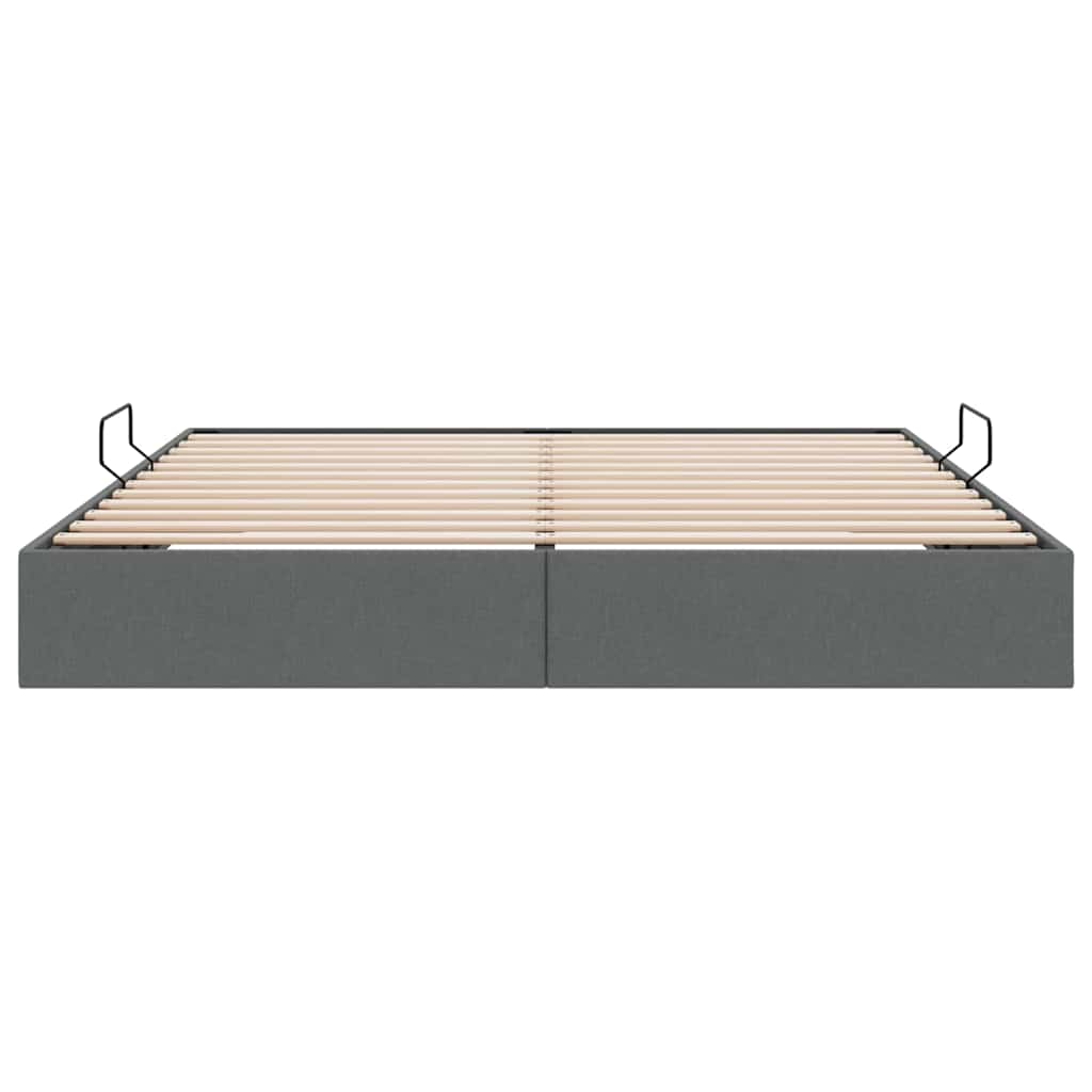 vidaXL Storage Bed with Mattress Dark Grey 193 x 203 cm Fabric