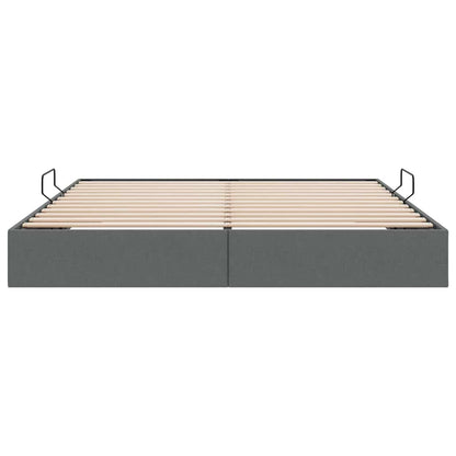 vidaXL Storage Bed with Mattress Dark Grey 193 x 203 cm Fabric